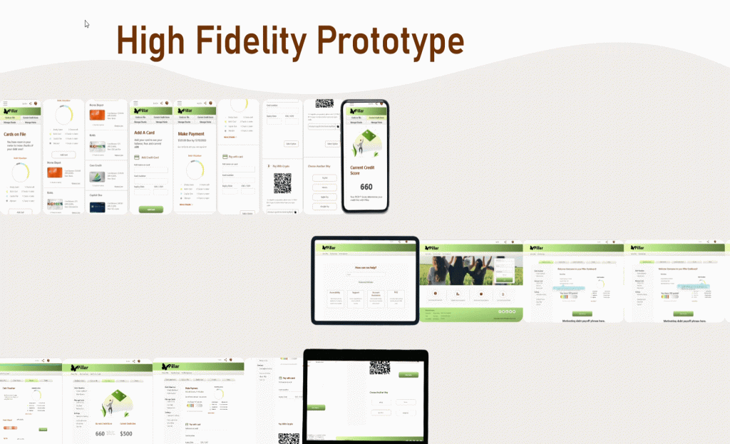 High Fidelity prototype screen slide animation